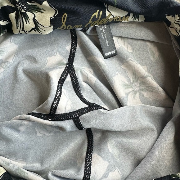 Sam Edelman High Waisted Floral Cropped Leggings Size L - Picture 4 of 10